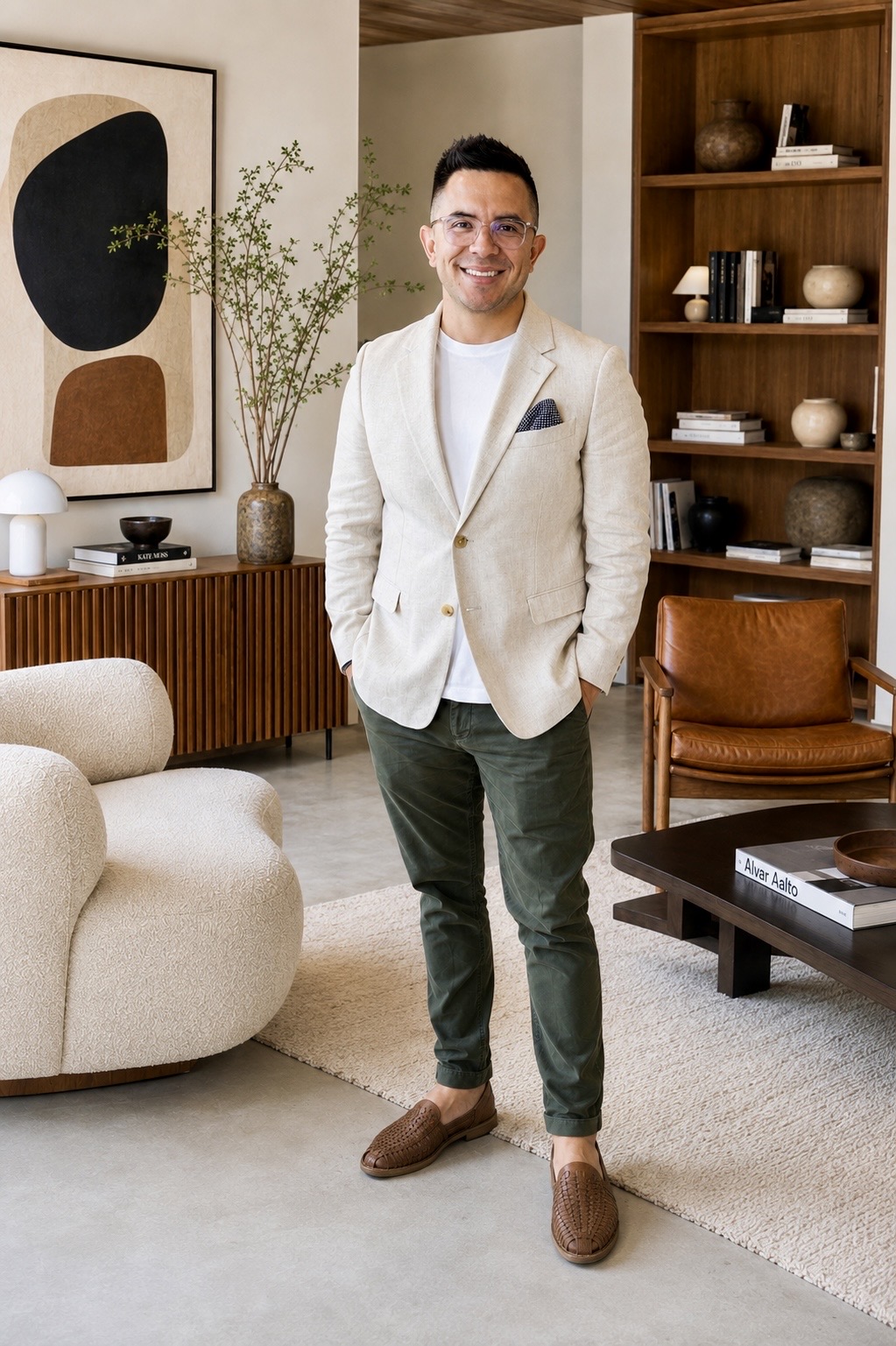 Nick Hernandez, founder of Host Collective, in a sunlit hospitality interior